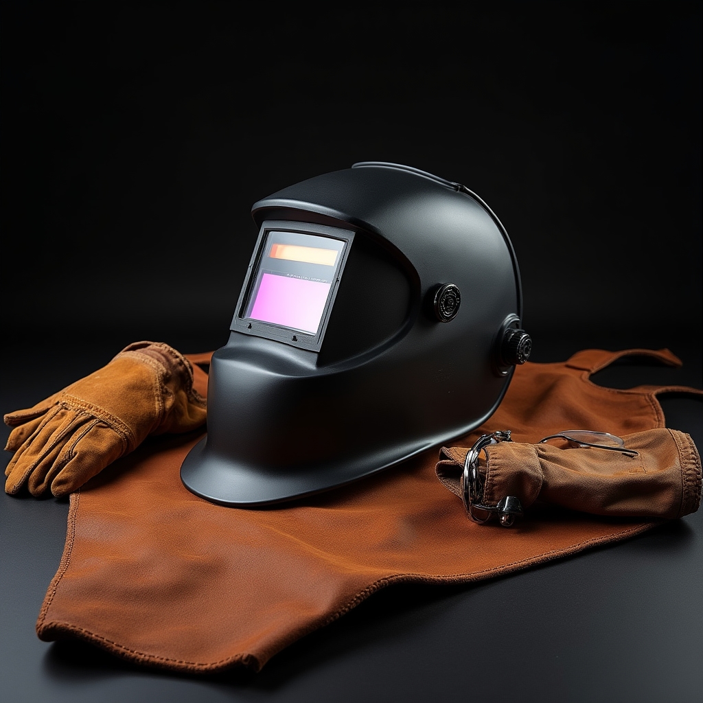 Dispositivi di protezione individuale per saldatori: maschera auto-oscurante e guanti